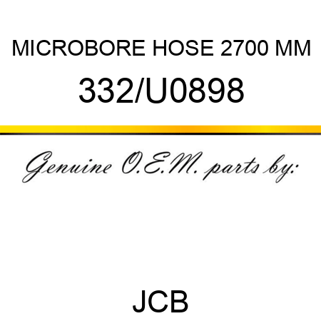 MICROBORE HOSE 2700 MM 332/U0898