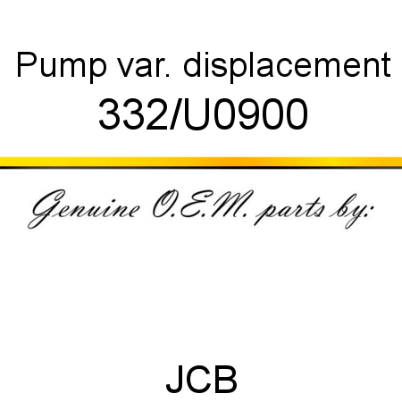 Pump, var. displacement 332/U0900