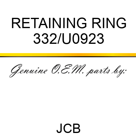 RETAINING RING 332/U0923