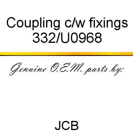 Coupling, c/w fixings 332/U0968