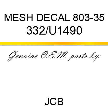 MESH DECAL 803-35 332/U1490
