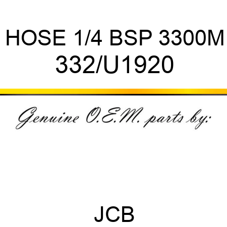 HOSE 1/4 BSP 3300M 332/U1920