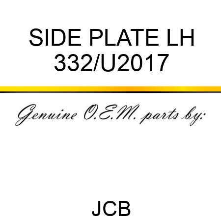 SIDE PLATE LH 332/U2017