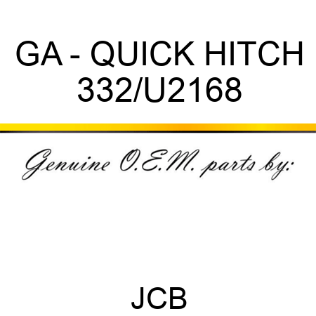 GA - QUICK HITCH 332/U2168