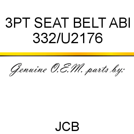 3PT SEAT BELT ABI 332/U2176