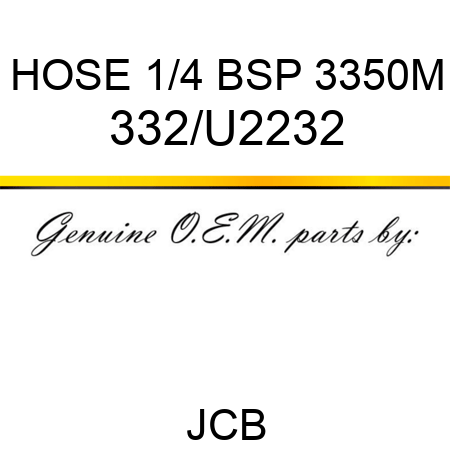 HOSE 1/4 BSP 3350M 332/U2232