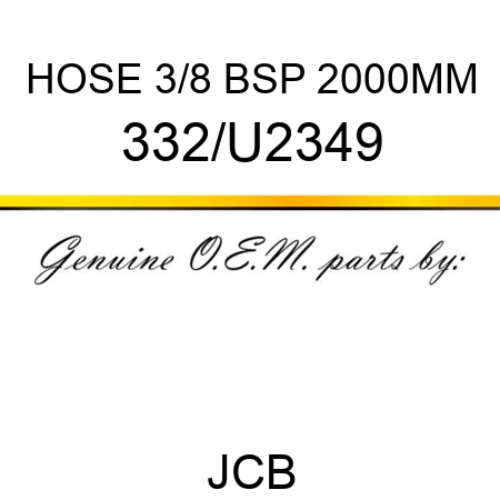 HOSE 3/8 BSP 2000MM 332/U2349