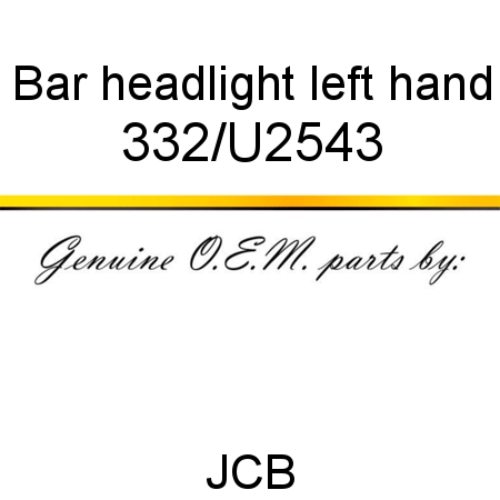 Bar, headlight, left hand 332/U2543