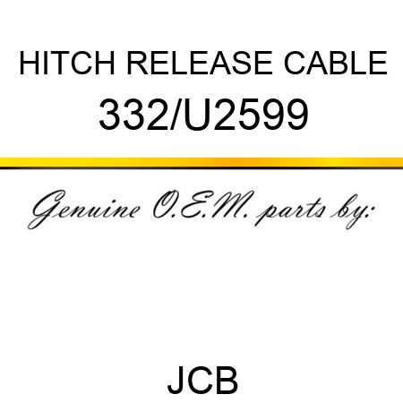 HITCH RELEASE CABLE 332/U2599