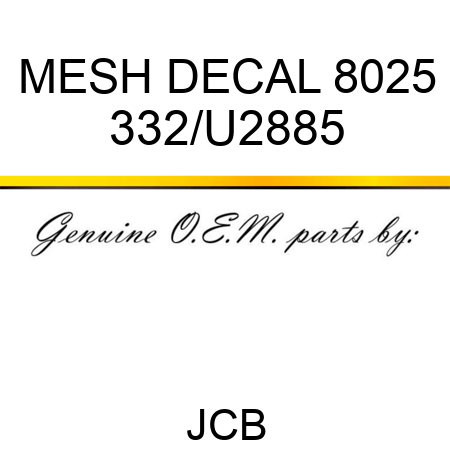 MESH DECAL 8025 332/U2885