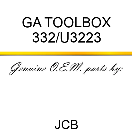 GA TOOLBOX 332/U3223