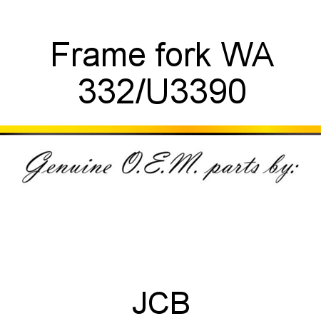 Frame, fork WA 332/U3390