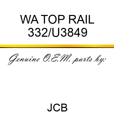 WA TOP RAIL 332/U3849