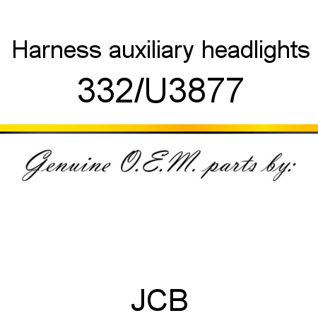 Harness, auxiliary headlights 332/U3877