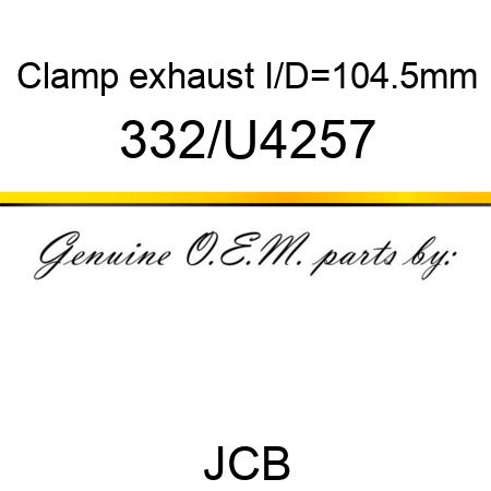 Clamp, exhaust, I/D=104.5mm 332/U4257