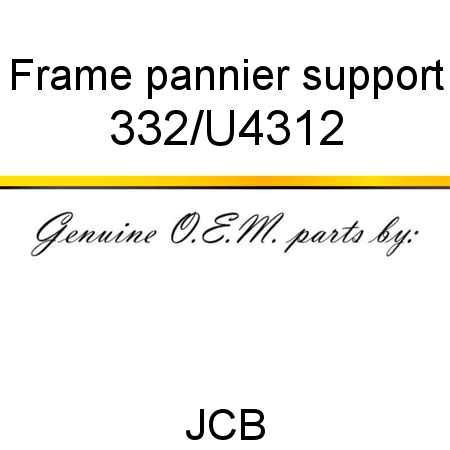 Frame, pannier support 332/U4312