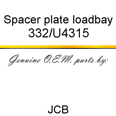 Spacer, plate loadbay 332/U4315