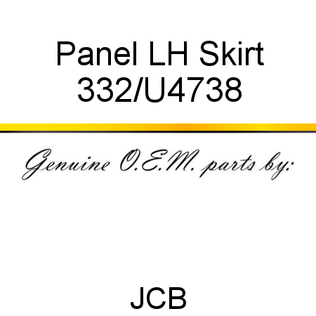 Panel, LH Skirt 332/U4738