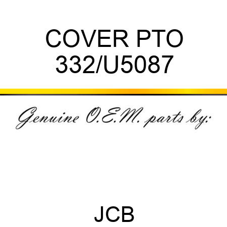 COVER PTO 332/U5087