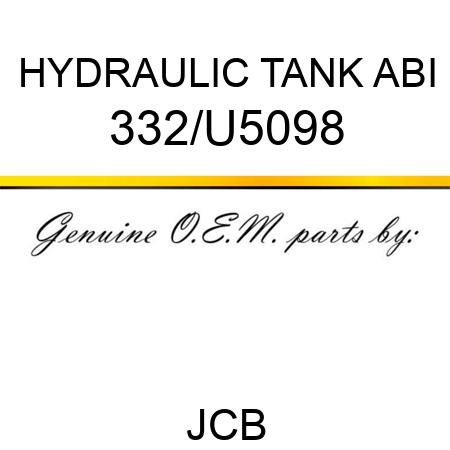 HYDRAULIC TANK ABI 332/U5098