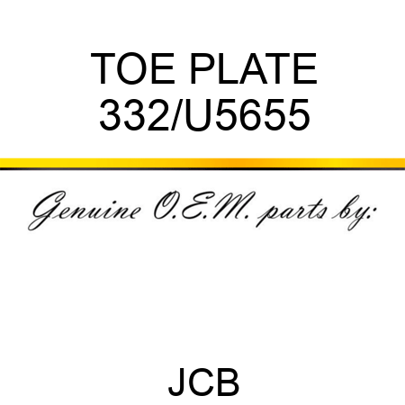 TOE PLATE 332/U5655