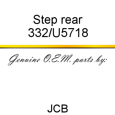 Step, rear 332/U5718