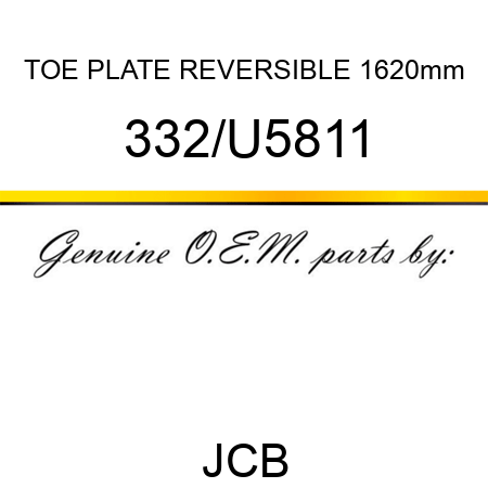 TOE PLATE REVERSIBLE 1620mm 332/U5811