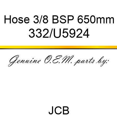 Hose 3/8 BSP 650mm 332/U5924