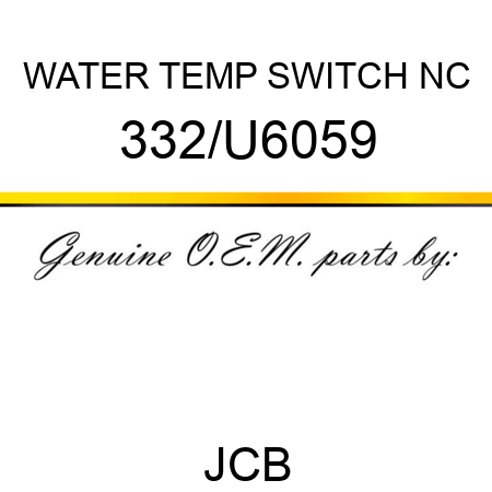 WATER TEMP SWITCH NC 332/U6059