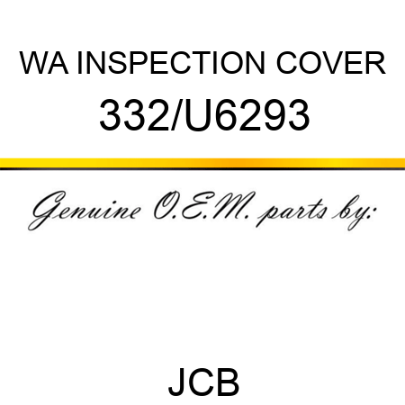 WA INSPECTION COVER 332/U6293