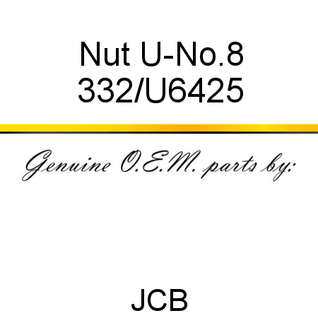 Nut, U-No.8 332/U6425