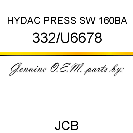 HYDAC PRESS SW 160BA 332/U6678