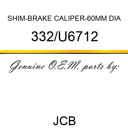 SHIM-BRAKE CALIPER-60MM DIA 332/U6712