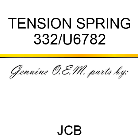 TENSION SPRING 332/U6782