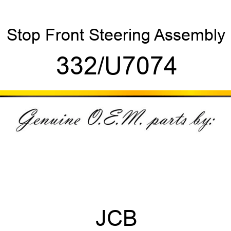 Stop, Front Steering, Assembly 332/U7074