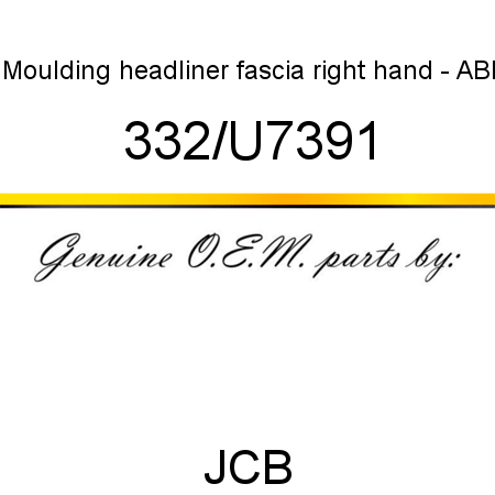 Moulding, headliner fascia, right hand - ABI 332/U7391