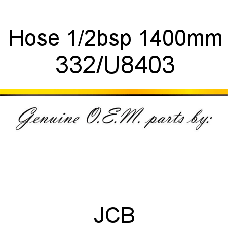 Hose, 1/2bsp 1400mm 332/U8403