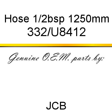 Hose, 1/2bsp 1250mm 332/U8412