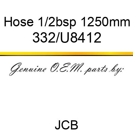 Hose, 1/2bsp 1250mm 332/U8412