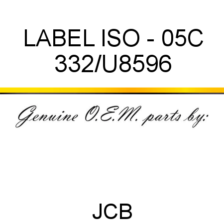 LABEL ISO - 05C 332/U8596