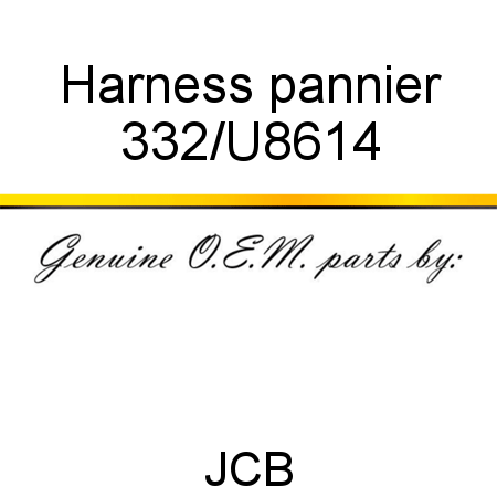 Harness, pannier 332/U8614