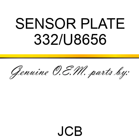 SENSOR PLATE 332/U8656