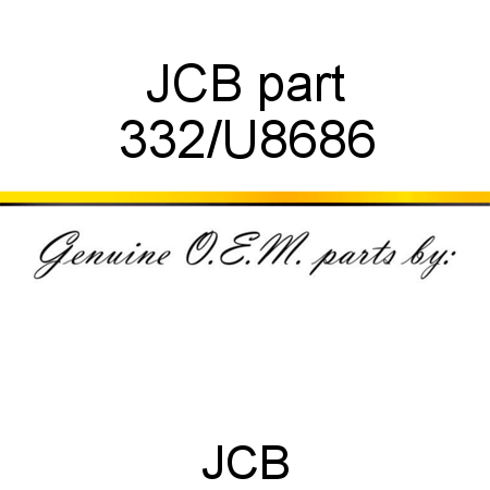 JCB part 332/U8686