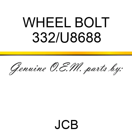 WHEEL BOLT 332/U8688