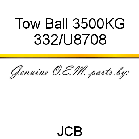 Tow Ball 3500KG 332/U8708