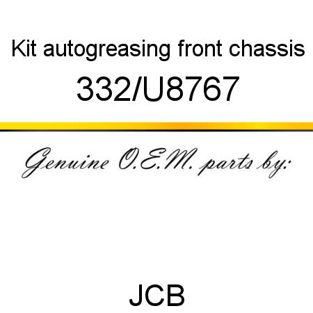 Kit, autogreasing, front chassis 332/U8767