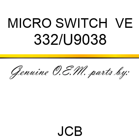 MICRO SWITCH +VE 332/U9038