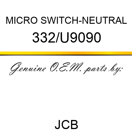 MICRO SWITCH-NEUTRAL 332/U9090