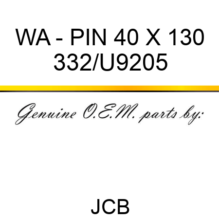 WA - PIN 40 X 130 332/U9205