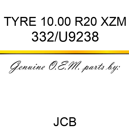 TYRE 10.00 R20 XZM 332/U9238